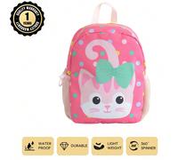 Zaino per bambini di marca europea, design francese, in tessuto Oxford 600D poliestere durevole, stile scolastico semplice e carino con motivi animali, garanzia di 1 anno, nuovo articolo, necessario p