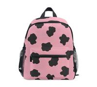 Zaino per bambini e bambine, con motivo a pois di mucca, da viaggio, con targhetta per nome, piccoli zaini per la scuola, Mucca Macchie Rosa, 3-5 Years, Zaini Carino