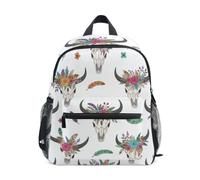 Zaino per bambini e bambine, con simpatici animali colorati e floreali, Simpatico animale colorato floreale, Medium, Zaini Cool Soccer Print | Zaini leggeri per bambini da 3 a 8 anni, con targhetta per il nome