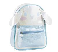 Zaino per bambini Hello Kitty, zaino per il tempo libero, taglia unica, blu chiaro con glitter, tasca frontale con cerniera e spallacci regolabili, licenza ufficiale per scuola e passeggiate