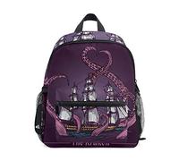 Zaino per bambini La borsa prescolare per scuola materna modello barca a vela Kraken Octopus per le bambine del bambino