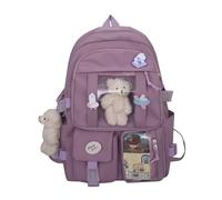 Zaino per bambini, leggero zaino per bambini, bambini, scuola materna primaria 4-6 anni impermeabile carino zaino per ragazza ragazzo per A4 cartella prescolare da viaggio con cinturino petto, viola
