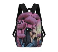Zaino Per Bambini Mystical Creatures in A Floral Landscape Zaino Scolastico 3D Borsa Scolastica Zaino Scolastico Per Bambini Borse Scolastiche Zaino Alla Moda Con Tasca Borse Per Libri 17inch