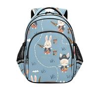 Zaino per bambini per bambini in età prescolare o asilo pirati conigli 3-8 anni, Multi, M