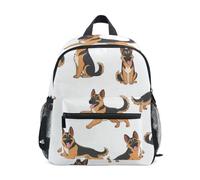Zaino per bambini per ragazze e ragazzi, con cani tedeschi, zaino per la scuola per bambini bianchi, Motivo bianco con cani tedeschi, Small, Zaini Cool Soccer Print