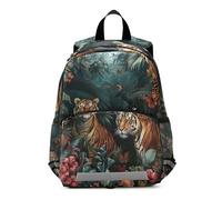 Zaino per bambini per ragazzi e ragazze, animali della giungla, tigri, borsa da viaggio per libri piccoli per bambini 3-6 anni, medio