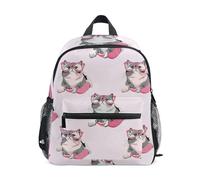 Zaino per bambini per ragazzi e ragazze, grazioso mini zaino da viaggio rosa con targhetta per il nome, Cute Cats Rosa, 6-8 Years, Zaini Carino