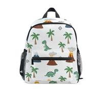 Zaino per bambini per ragazzi e ragazze, simpatici dinosauri dei cartoni animati, zaini per bambini con etichetta per nome, borsa da viaggio per libri, 3-8 anni, Dinosauri carino del fumetto 3, Medium