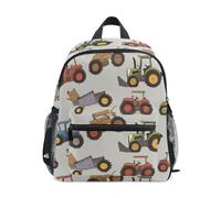 Zaino per bambini per ragazzo/ragazza, carino, per scuola materna, scuola, libro, viaggio, con cinghia toracica, Trattori Camion, Taglia unica, Zaini Daypack