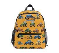 Zaino per bambini per ragazzo/ragazza, carino, per scuola materna, scuola, libro, viaggio, con cinghia toracica, Trattori personalizzati Camion, Taglia unica, Personalizzabile