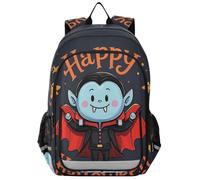 zaino per bambini personalizzato 8-12: bookbag casual per ragazze adolescenti in colori assortiti - Happy Halloween Cartoon Cute Vampire