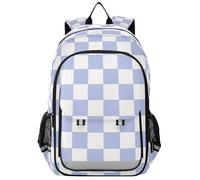 Zaino per bambini personalizzato 8-12: librerie regolabili per ragazzi e ragazze di 5° grado in colori assortiti - Plaid americano viola e bianco