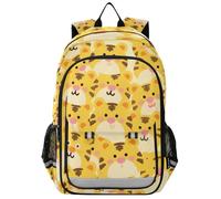 zaino per bambini ragazze per la scuola 8-12: borse leggere libri per bambini in colori assortiti - Cartoon Cute Tigers Yellow