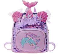 Zaino per Bambini Sirenetta, Zaini Scolastici Glitterati per Bambine, Grazioso Zaino Sirena per Lo Sport O per Il Tempo Libero, per Bambine, Studenti della Scuola Elementare.