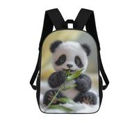 Zaino per bambini stampato 3D Majestic Red Deer Stag zaino scuola alla moda, casual, leggero, per scuola, università e viaggi, Cute Baby Panda Eating Bamboo, 17"
