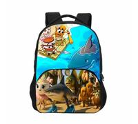 Zaino per bambini Tralalerotralala, borsa da scuola con tasca frontale per animali italiani Brainrot AI per ragazzi e ragazze,Style 10