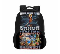 Zaino per bambini Tralalerotralala, borsa da scuola con tasca frontale per animali italiani Brainrot AI per ragazzi e ragazze,Style 3