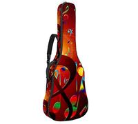 Zaino per chitarra con cerniera, impermeabile, morbido, per chitarra acustica e classica, per chitarra elettrica folk, notazione musicale (2)