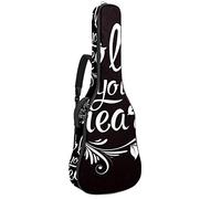 Zaino per chitarra con cerniera, impermeabile, morbido, per chitarra acustica e classica, per seguire il tuo cuore, colore: nero (2)