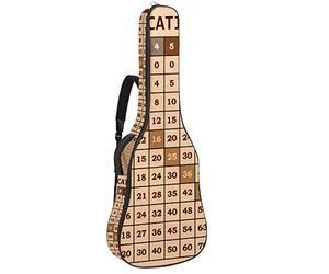 Zaino per chitarra impermeabile, con cerniera, morbido, per chitarra acustica e classica, per chitarra elettrica folk, per moltiplicazione tavoli matematica (4)