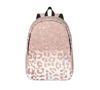 Zaino per computer portatile con stampa glitter oro rosa zaino da viaggio zaino scuola per uomini e donne, borsa casual leggera in tela per affari, università, campeggio, escursionismo, Nero , M