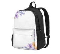 Zaino per computer portatile, da donna, da uomo, da viaggio, per scuola | Il fiore blu della rosa ha stampato lo zaino di viaggio di grande capacità per l'affare