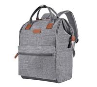 Zaino per computer portatile da viaggio Zaini per computer aziendale Borsa da scuola Zaino casual multiuso con porta di ricarica USB per donne e uomini zaino in pelle da donna, Grigio, Etichettalia
