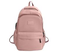 Zaino per computer portatile, per bambini, cinghia pettorale, bagaglio a mano, elegante, tinta unita, per scuola, università, robusto, per l'uso quotidiano, borsa per libri casual con grande capacità