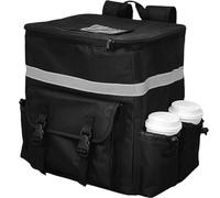 Zaino per consegna di cibo, zaino isotermico per snack, borsa da pranzo impermeabile con 4 tasche per bicchieri, isotermica per pizza calda per campeggio, spiaggia, Doppia fibbia, Se référer au