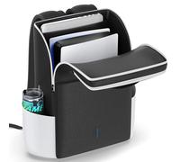 Zaino per console PS5/Slim/Pro, borsa di trasporto PS5 di protezione completa, backpack di grande capacità per due controller, porta PS, computer portatile, accessorio PS5/PS4