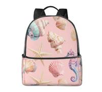 Zaino per donne e uomini con stella marina oceanica conchiglia per adolescenti borsa per la scuola zaino casual per college viaggi lavoro