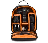 Zaino per fotocamera, custodia per fotocamera SLR, borsa per fotocamera DSLR, borsa per fotocamera impermeabile, antiurto, custodia antifurto per laptop, obiettivi, DSLR, reflex, Arancione, Refer to