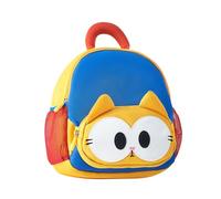 Zaino per gatti - simpatico zaino per la scuola degli animali, borsa leggera per bambini, tracolla regolabile, zaino per gatti, facile da trasportare, per ragazze, viaggi scolastici e prima, Blu
