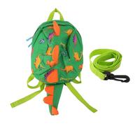 Zaino per il bambino alcune persone zaino con la sicurezza del design del cartone animato e anti -perso per i bambini in tessuto Oxford (Verde)