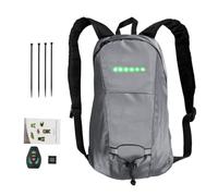 Zaino per indicatori di direzione | Zaino da bicicletta per esterni con indicatori di direzione a 4 LED | USB ricaricabile, borsa di facile installazione per una guida notturna sicura