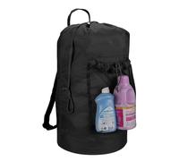 Zaino per la biancheria per studenti, con scomparto in rete, borsa per il trasporto di vestiti, con grande capacità, per lavanderia, appartamento, campeggio, camera da