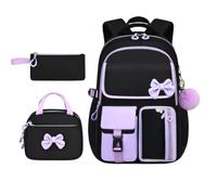 Zaino per la scuola da bambina con contenitore per il pranzo, 3 pezzi, regolabile, con , , Siehe Beschreibung, Vedi descrizione | Notebook casual per studenti, pendolari, viaggi, portafogli, abbigliamento,