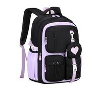 Zaino per la scuola, grande capacità, elegante zaino per adolescenti con scomparti multipli, design leggero con cinghie imbottite, per studenti per scuola elementare, media, università, viaggi, uso