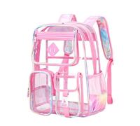 Zaino per la scuola, per adolescenti, per bambini, zaino per la scuola, per bambini, 18 l, colore beige, da donna, con cintura sul petto, mini blu