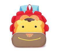 Zaino per la scuola per bambini con simpatica stampa di animali, resistente e leggero, dotato di comode spallacci, ideale per l'uso quotidiano e la scuola (arancione-8, taglia unica)
