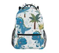 Zaino per la scuola per bambini, zaino da viaggio leggero per ragazzi e ragazze, materiale per il rientro a scuola, 15 l, grazioso albero di dinosauri blu