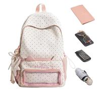 Zaino per la scuola per ragazze, con ciondolo a forma di stella e borsa