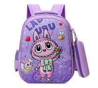 Zaino per la scuola primaria di grande capacità del fumetto la-bu dei bambini, borsa da scuola in panno Oxford a guscio duro per ragazzi e ragazze,Style 6