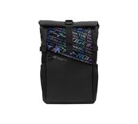 Zaino per laptop ASUS da 17″ in poliestere stampato nero resistente all'acqua