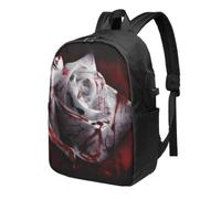 Zaino per laptop da 17 pollici con zaini per borse scolastiche in | The Beach With Sea Birds Printed College Bookbag Daypack Business Work Computer per Business School Escursioni
