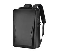 Zaino per laptop da gioco con guscio rigido con blocco approvato TSA e porta di ricarica USB esterna, Nero stellato, 33cm × 9cm × 47cm, alla moda