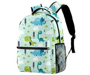 Zaino per laptop da lavoro Zaino per sport all'aria aperta borsa a tracolla per la scuola dei dinosauri dei cartoni animati per uomini donne, zaino da viaggio unico resistente agli strappi adatt