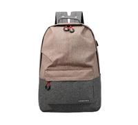 Zaino per Laptop da uomo e da donna Business viaggio computer zaino College borsa Fashion impermeabile retro zaino con porta USB elegante grigio Fit 39,6 cm computer portatile e borsa di tela kaki 卡其色