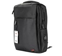 Zaino per Laptop XO - fino a 15.6 - Impermeabile e Resistente - Ricarica USB Veloce - Design ergonomico - Colore Nero