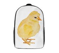 Zaino Per Le Scuole Dipingere Il Pulcino Di Pollo Zaini Multicolor Zaini Scuola Impermeabile Backpack Per Compleanno, Trekking, Escursionismo, 43X32X14Cm